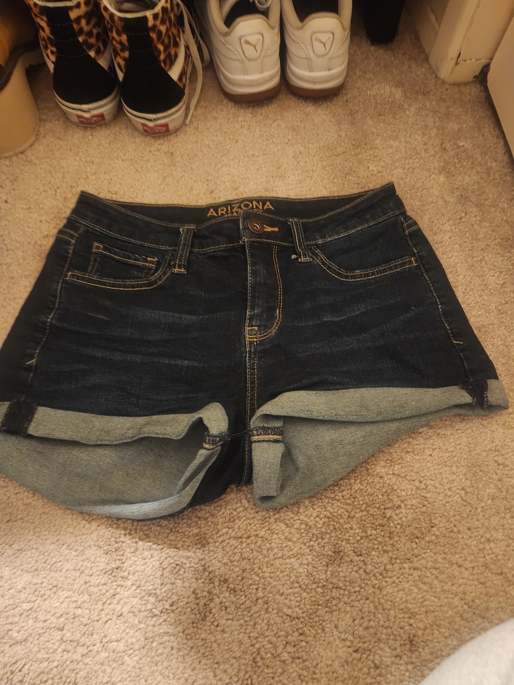 Arizona Jean Company Dark Blue Denim Roll‑Cuff Women’s Shorts
